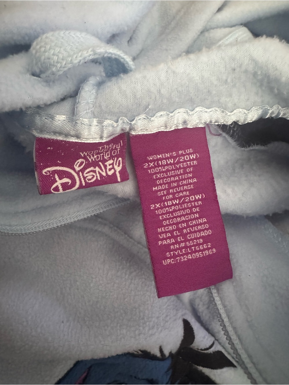 Disney Vintage Eeyore Half Zipped Hoddie - 2X - Picture 7 of 7